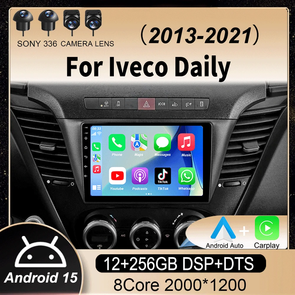 

Android 15 Auto Car Radio For Iveco Daily 2013-2021 Video Multimedia Player CarPlay Navigation GPS Autoradio QLED Touch Screen
