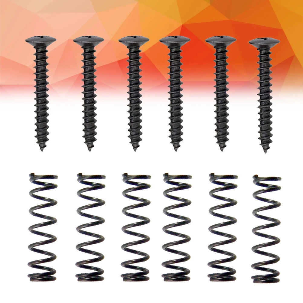

Pickup Screw Spring Guitar Screws and Springs Pointy Upgrade Parts Black Repair