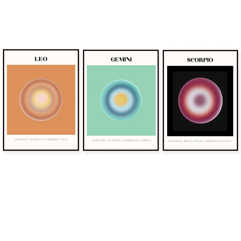 Popular halo astrology You Are Energy-Scorpio, Taurus, Libra, Virgo, Gemini Modern Home Furnishing Poster Minimalist Unique Gift