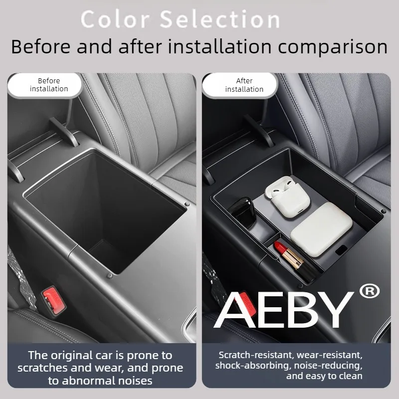 AEBY For BYD Song Pro DM-i Smart Driving Editio 2025-2026 Car Center Console Organizer,Armrest Storage Box,Tray with Anti-Slip