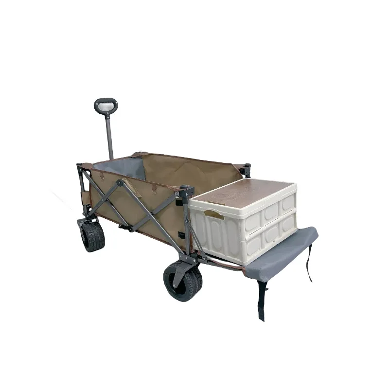 

Outdoor Camping Trailer Trolley Campsite Vehicle Picnic Folding Handcart Small Trailer Camping Vehicle Large Size