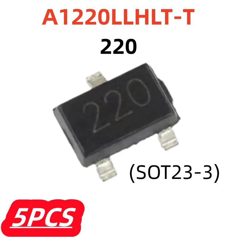 5Pcs/lot 100% New A1220LLHLT-T A1220LLHLT A1220 220 Hall-Effect Latches