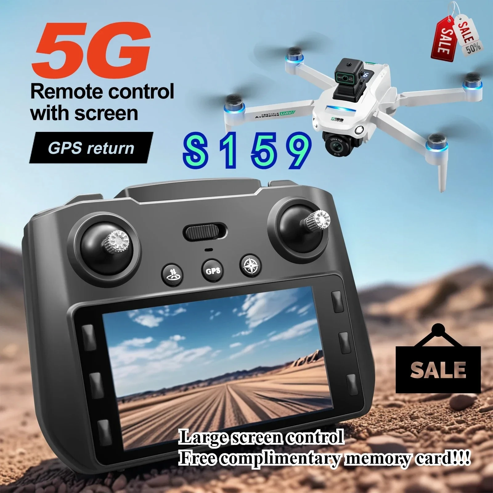 

2025 New 8K SI59 Drone Screen Send Memory Card 5G Image Transfer GPS HD Camera Obstacle Avoidance Brushless Aerial FPV Dron 5KM