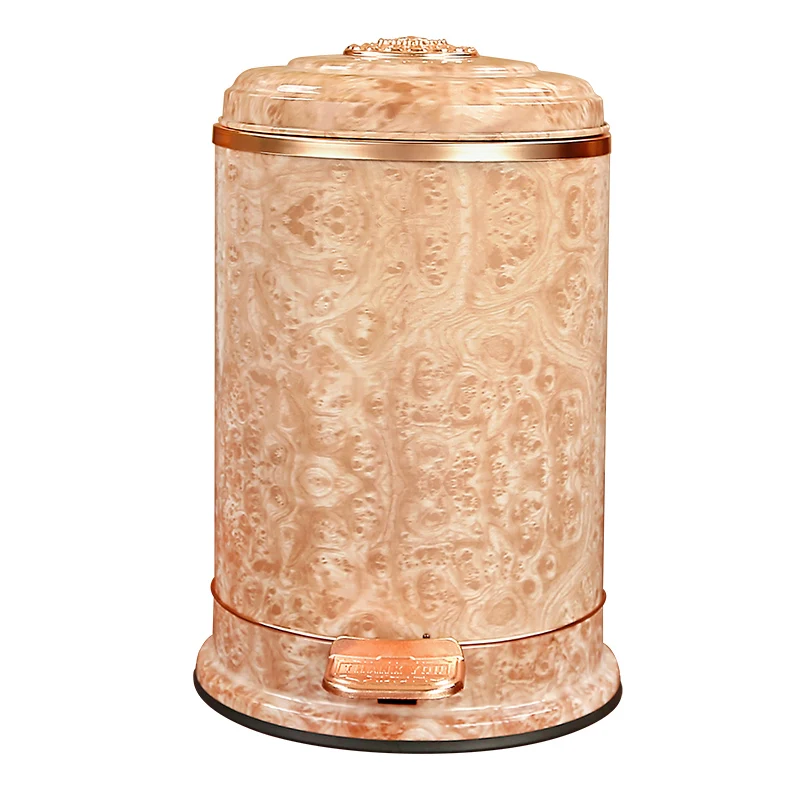 

European-style trash can household luxury living room bedroom kitchen villa high-end creative large-capacity storage bucket