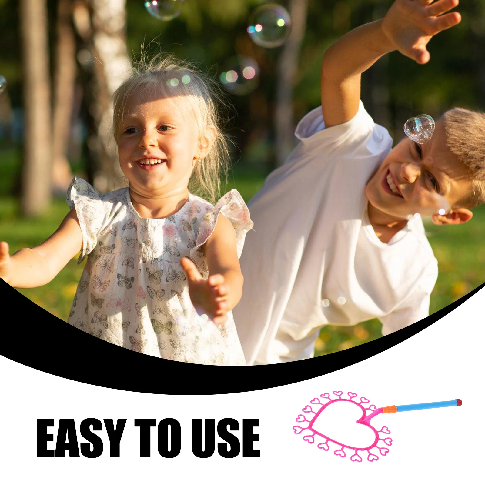 

2Pcs Wands Cartoon Big Mold for Kids Outdoor Party Random Bubbles Tool