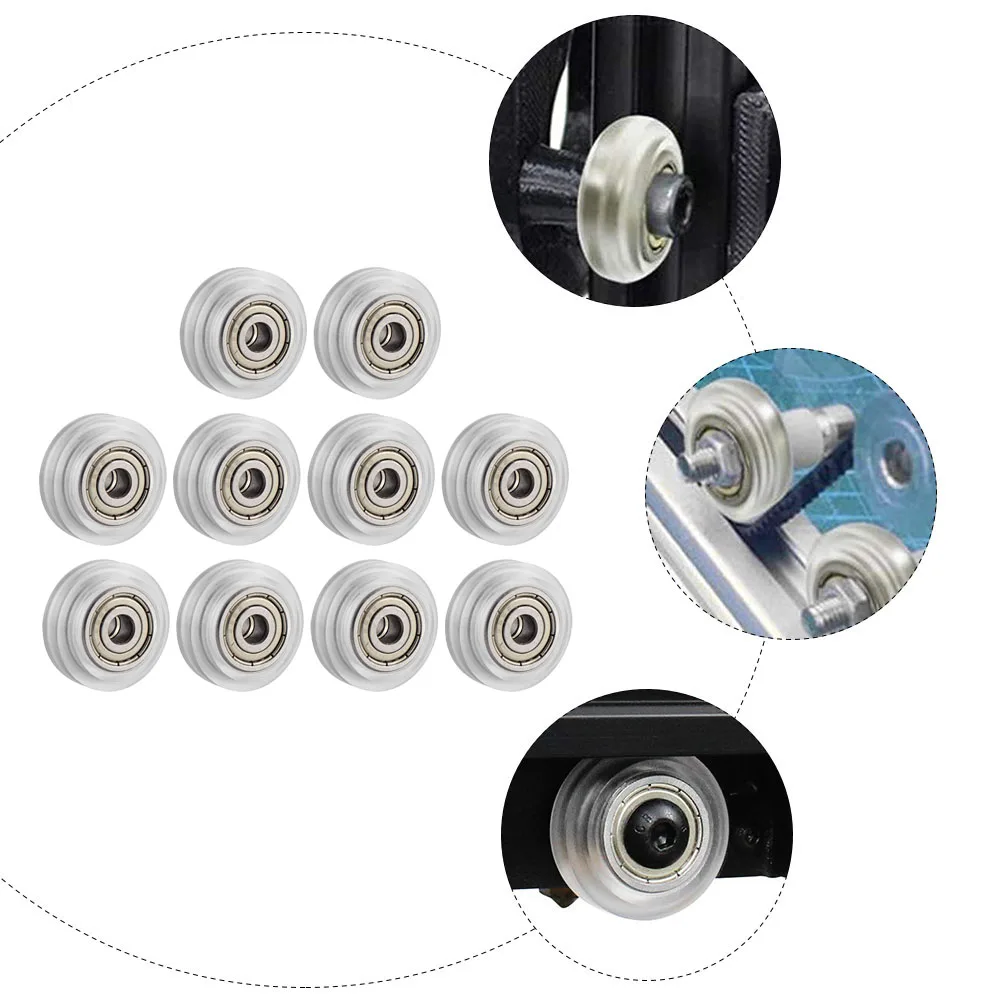 

26 Pcs Pulley Accessories Roller Ball Bearing Rollers Wheel Bearings 3d Printer