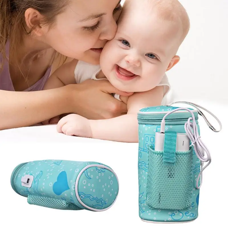 Sac de voyage pour biberon de lait de bébé, sac de voyage, chauffe-biberon USB, contrôle thermostatique, étui Portable pour garder le lait au chaud pour l'extérieur