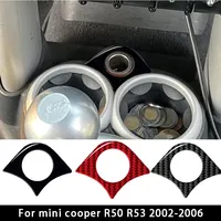 For Mini Real Soft Black CarbonFiber Sticker Hatch One  For R50 R53 2002 2003 2004 2005 2006 Interior Trim Panel Decal Cover
