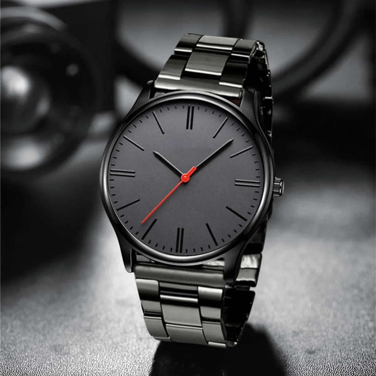 Reloj de pulsera de cuarzo informal de acero inoxidable a la moda de lujo para hombre, relojes de negocios, reloj de pulsera para hombre