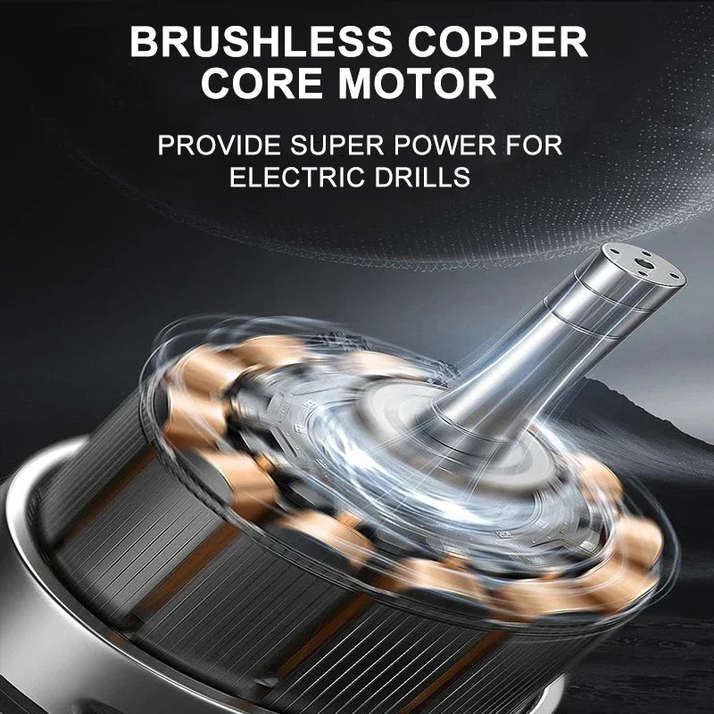 WIDEEP 70N.m 16.8V Brushless Cordless Drill Self-locking Chuck Electric Screwdriver 20+1 Torque Settings 2-Speeds Power Tools