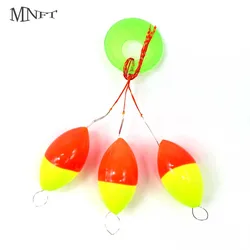 Mnft 60 Stuks Zeven-Sterren Float Bonen Rood Geel Ovale Spacebonen Floater Karper Vissen Accessoires Mini Ovale Vissen Dobber