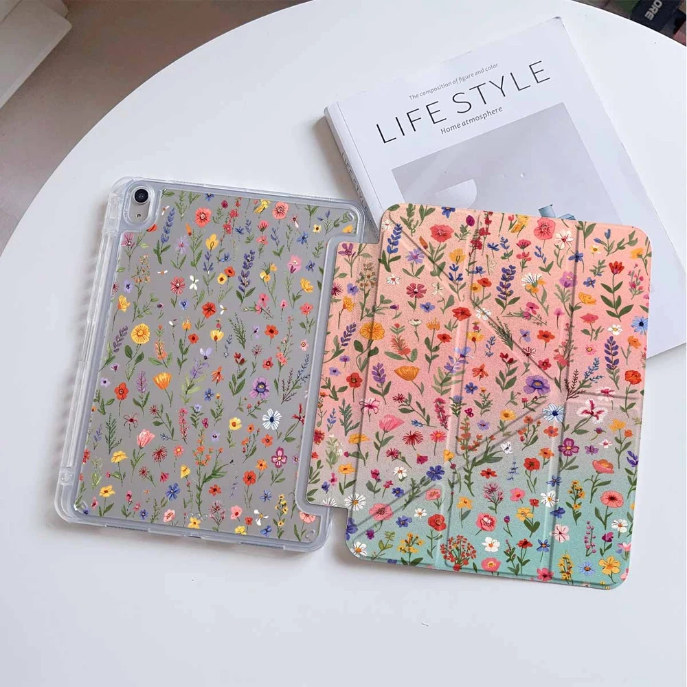 Wildflower Meadow For Samsung Galaxy Tab A8 A9 A11 S6 S7 S8 S9 S10 FE Plus Lite Protective With Pen Slot Tablet Case