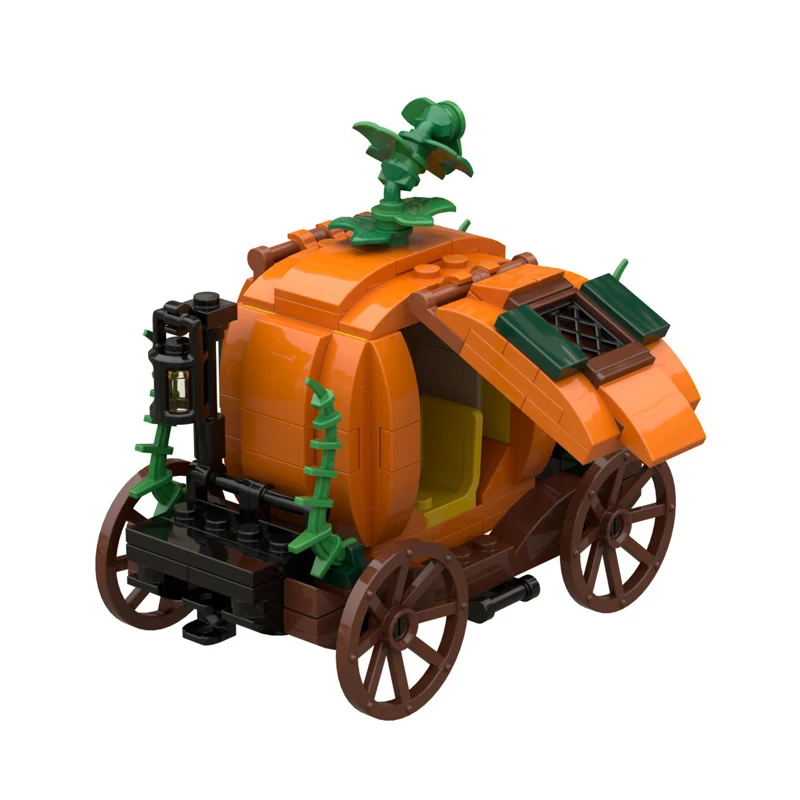 Moc Building Bricks Halloween Model Pumpkin Carriage Technology Modular Blocks Holiday Gifts Toys For Children DIY Sets Assembly