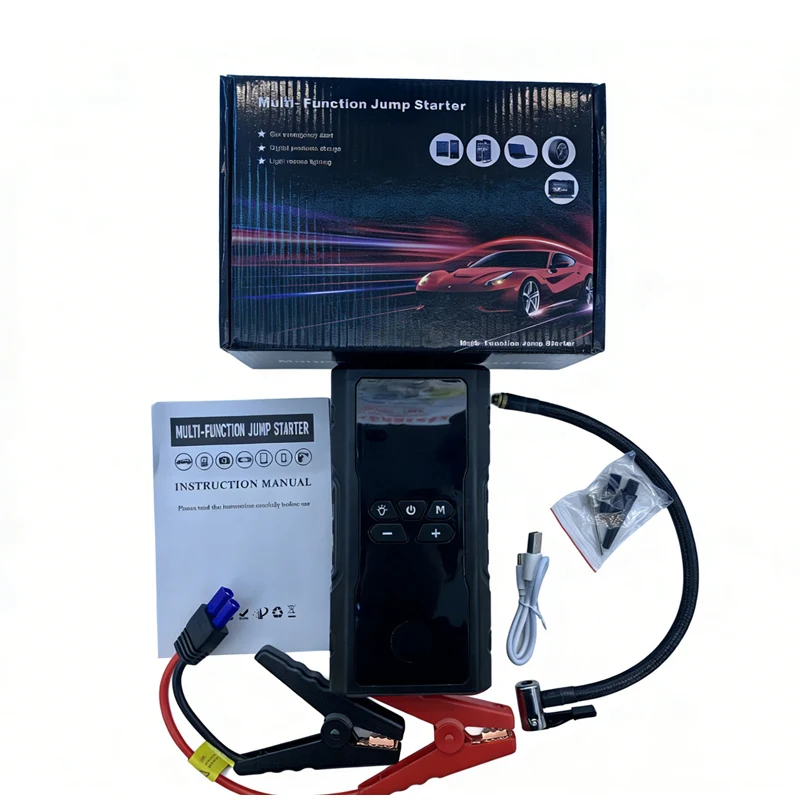 Emergency power supply Air Compressor Cordless Electric Tire Inflator12V 7200mAh Jump Starter Air Pump with Emergency Light