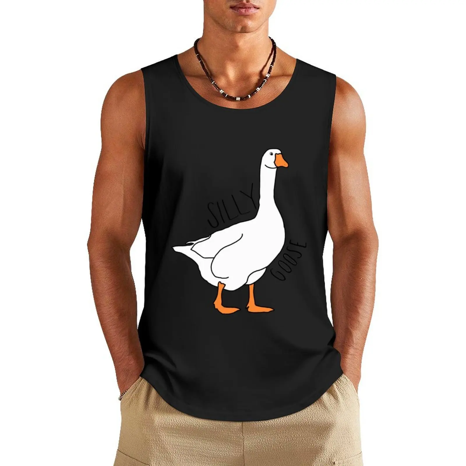 

silly goose Tank Top clothes for men summer Vests mens clothing quick-drying t-shirt