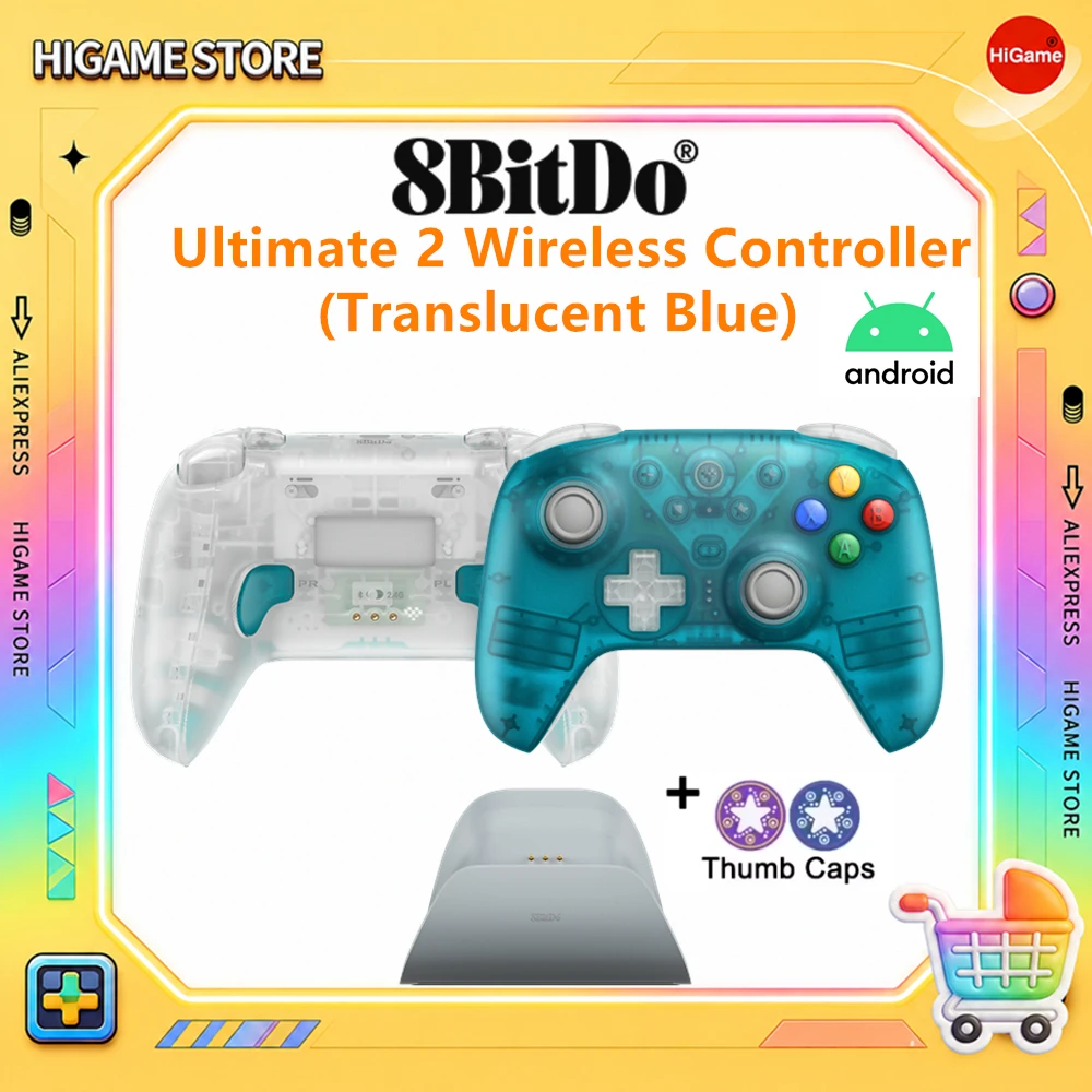control-inalambrico-8bitdo-ultimate-2-azul-claro-joysticks-tmr-actualizados-gatillos-con-efecto-hall-para-pc-windows-10-11-juegos-android