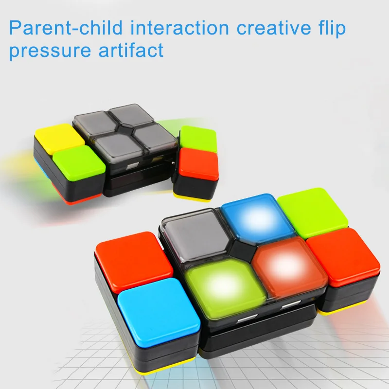 1 Pcs Magic Cubes Puzzle Toy Flip Slide 4 Game Modes Education Music With Light Light Cube Magic Cube 큐브 Flip Slide Game Cubo