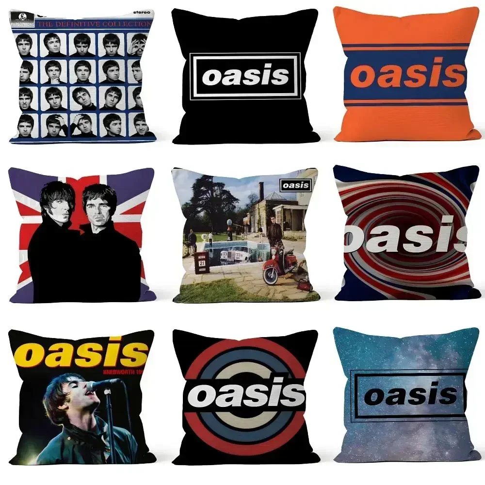 Band Oasis Liam Noel Gallagher Britpop Cushion Cover Throw Pillow Soft Short Plush Cozy Colorfast For Sofa Bedroom Home Decor