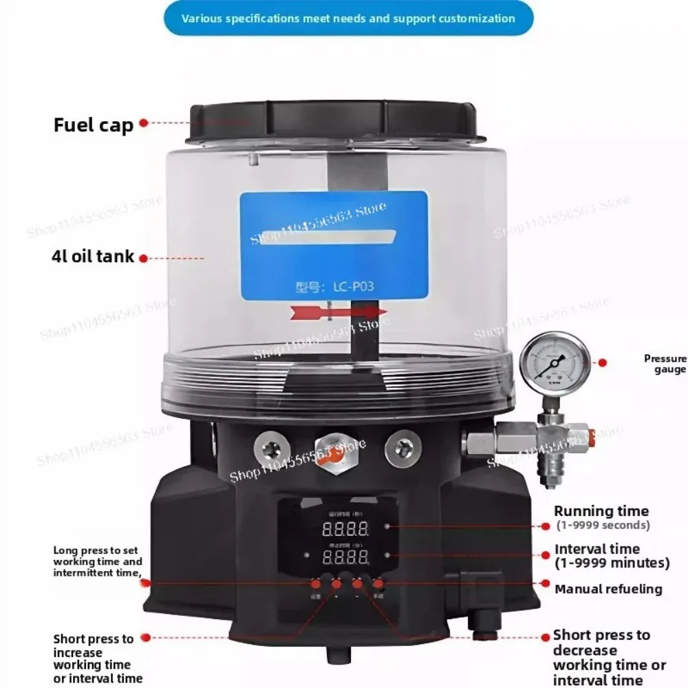24V Automatic Central Lubrication System | Progressive Electric Grease Pump for Excavators/Loaders/Trucks