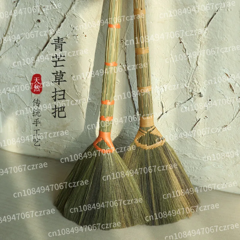 Natural Miscanthus Broom Plant Broom Soft Hair Sweeping Not Easy to Stick Hair Single