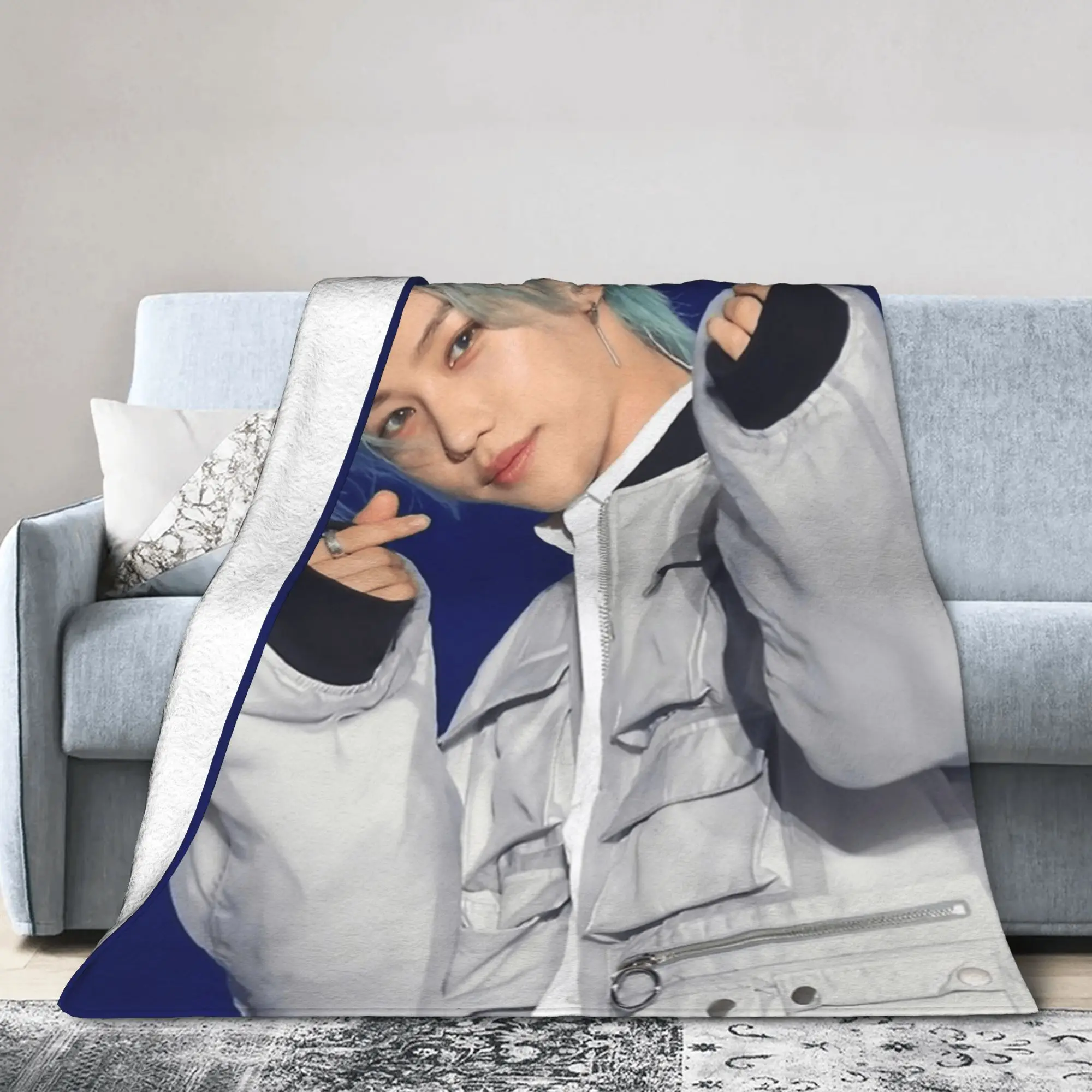 KPOP-Like-Stray-K-Kids Plush Blanket Kids Adult  Flannel Throw Blanket For Bedroom Soft Customized Bedspread Birthday Gift