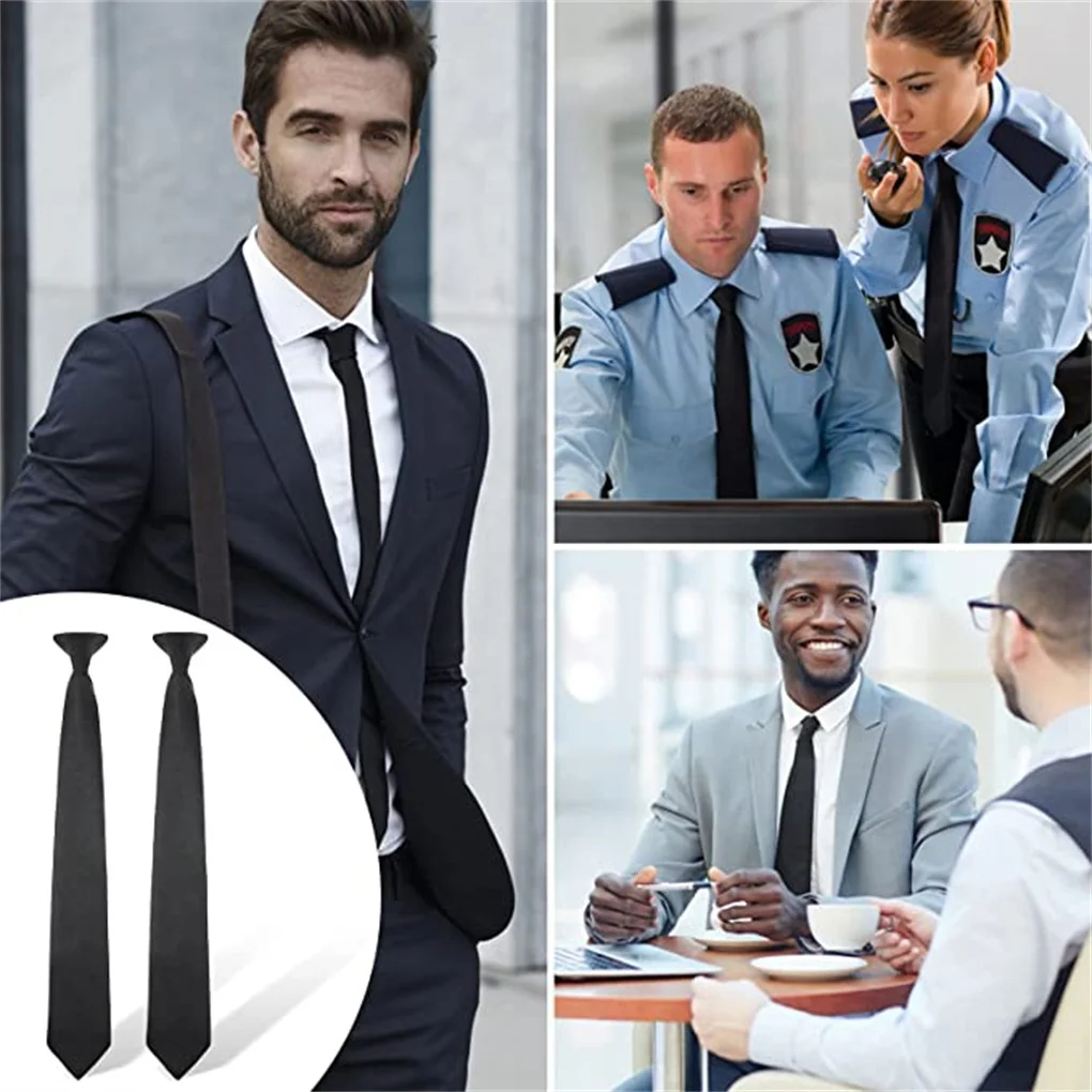 2 個男性スーツネクタイ父ギフト調節可能なドアマン制服結婚式婚約ネクタイ葬儀カジュアル卒業パーティーアクセサリー