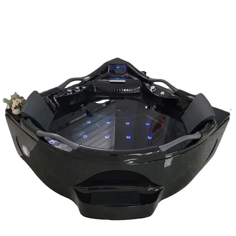 Black Acrylic Bath Tubs Bathtubs & Whirlpools Corner Massage Bathtub Hot Tub Soaking