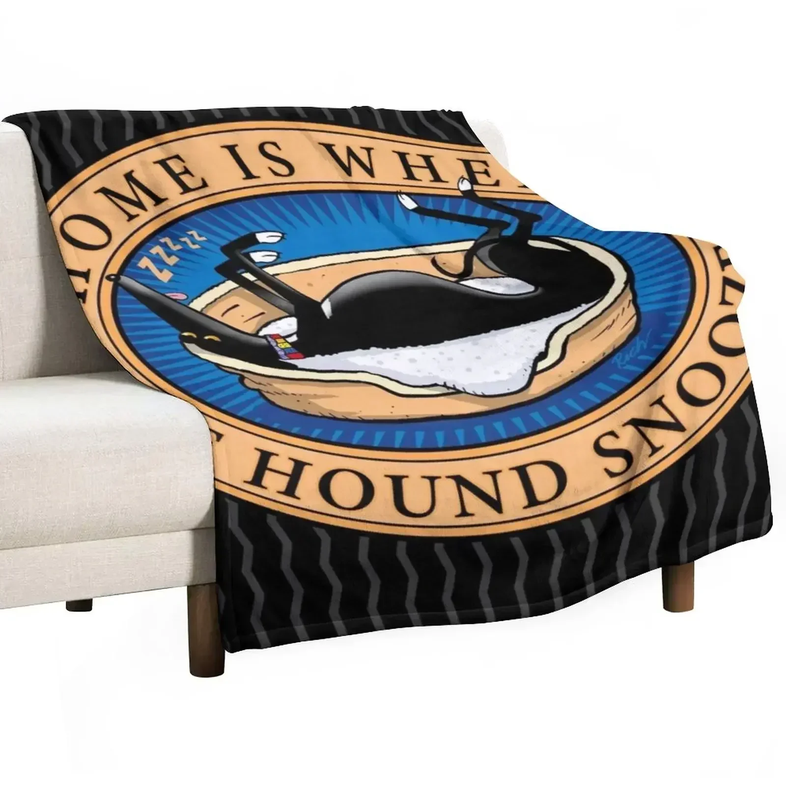 Home is where the Hound snoozes Throw Blanket Sofa Quilt Extra Large Throw Blankets