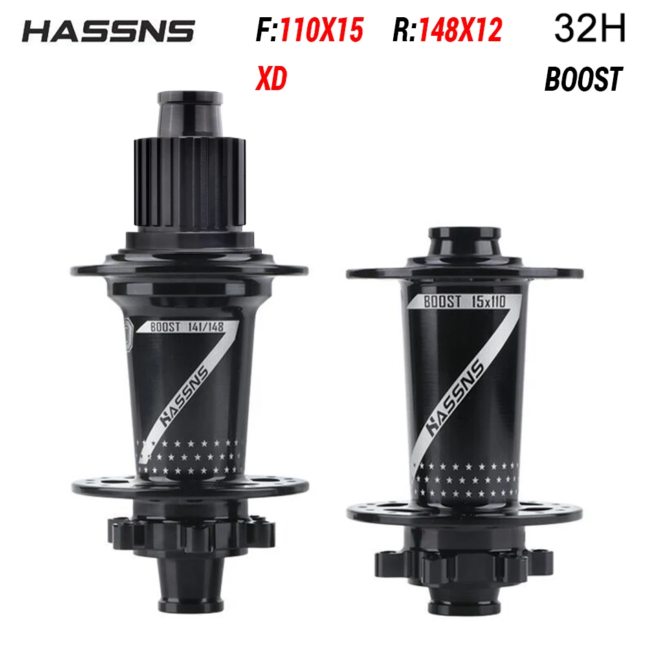 HASSNS PRO7 Fahrrad nabe 24/32 Löcher J-Bend Speichen durch Achse 12x142 hg/xd/ms 4-teiliges abgedichtetes Lager für Shimano Mountainbike Free hub