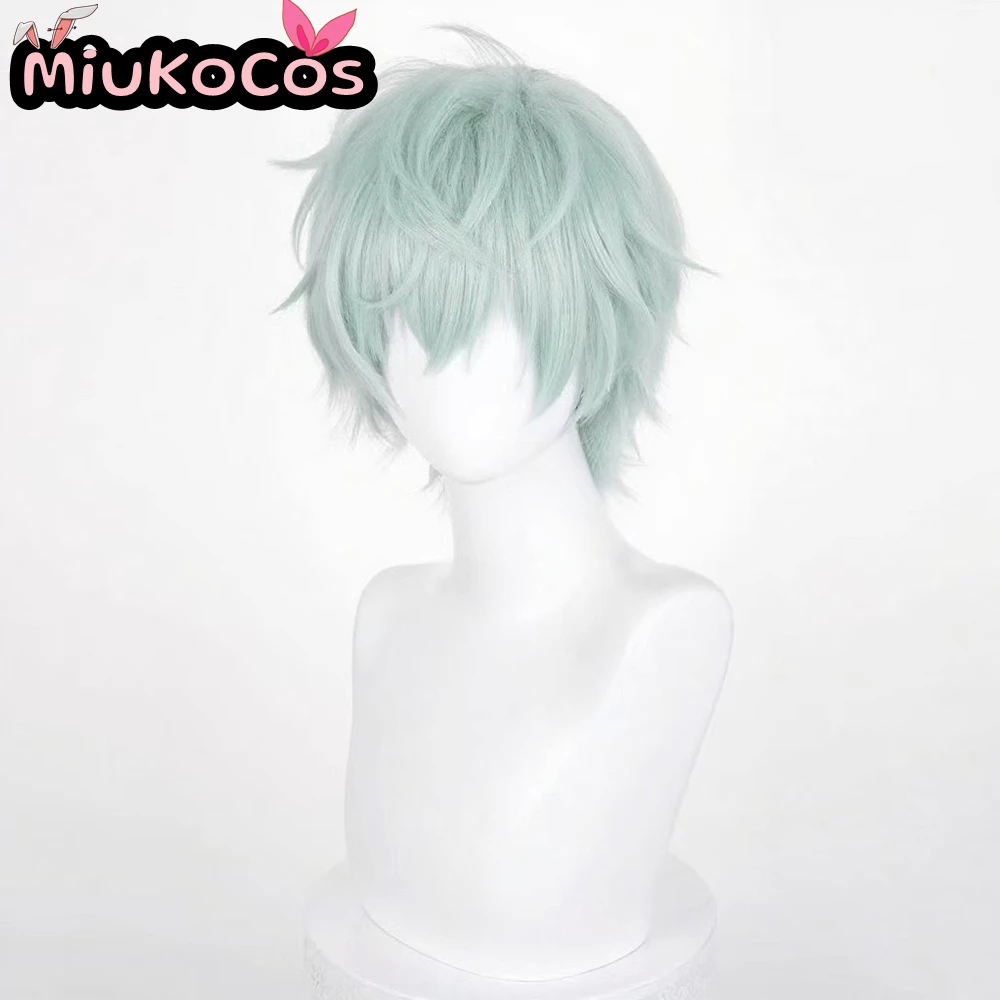 EN STOCK hasta la peluca de Cosplay MiukoCosplay Anime Alien Stage Cosplay peluca corta de Cosplay verde menta