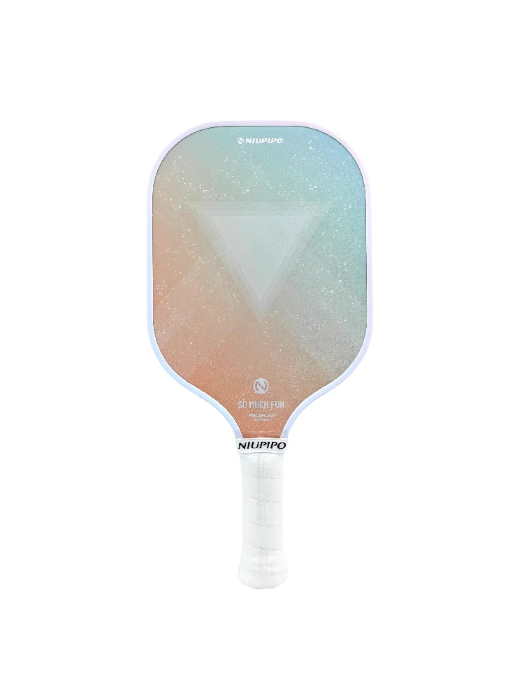 Niupipo Youth Beginner Pickleball Paddle, White H‑Shape Carbon Fiber, 230g 16mm Lightweight, Grit Surface, USAPA Kids Teens