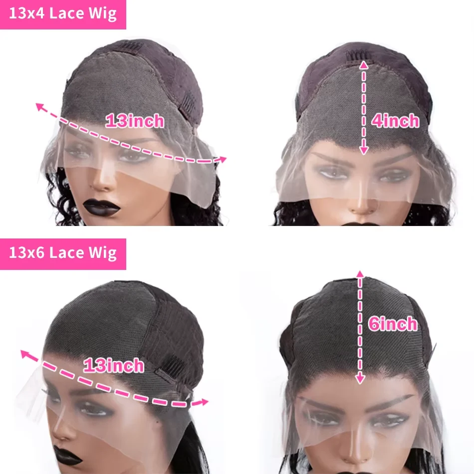 200% Плотность 13x4 HD Парик Фронта Шнурка Объемная Волна Человеческие Волосы, Предварительно Сорванные Натуральные Волосы С Волосами Младенца Для Женщин, 13x6 Фронта Шнурка