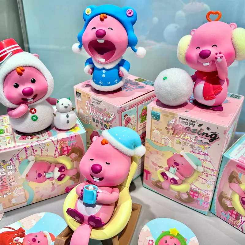 

Топ-игрушка, слепая коробка, Zanmang Loopy, замечательная зимняя серия, модель, милые декоративные украшения, детские игрушки, рождественские подарки