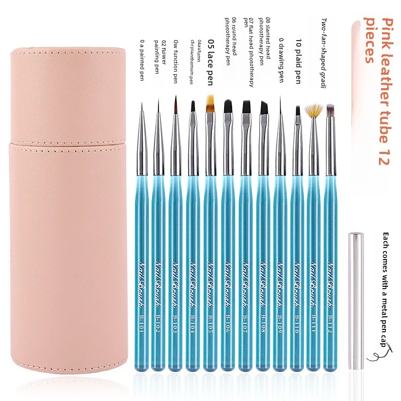 New Product Nail Art Pen for Nail Design Blue Nail Art Design Brush on Nails Glue Pen Painting Tool Acrylic Set Fashion Nails