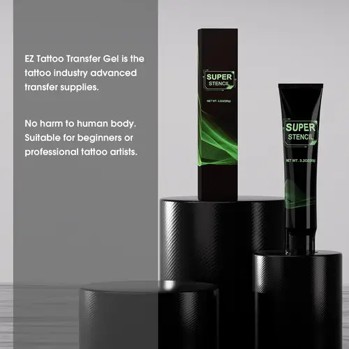 Gel de plantilla de tatuaje EZ, 3,2 OZ, Gel de transferencia de tatuaje suave y agradable para la piel, solución para la piel, plantilla de Gel, crema de Gel