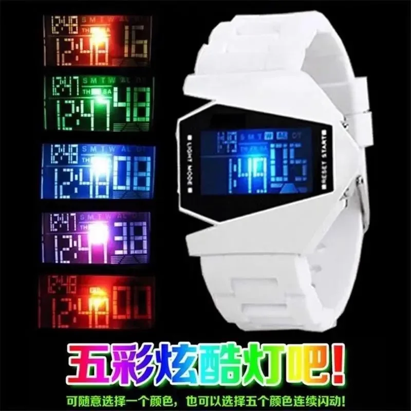 Waterproof Aviation Wristwatch for Boys and Girls with Night Light Function, Multifunctional Alarm Clock