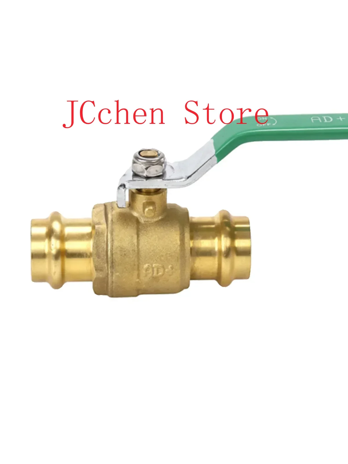 I.D 15-35mm Brass Dual card compression ball valve V-shaped  water heating accessory joint