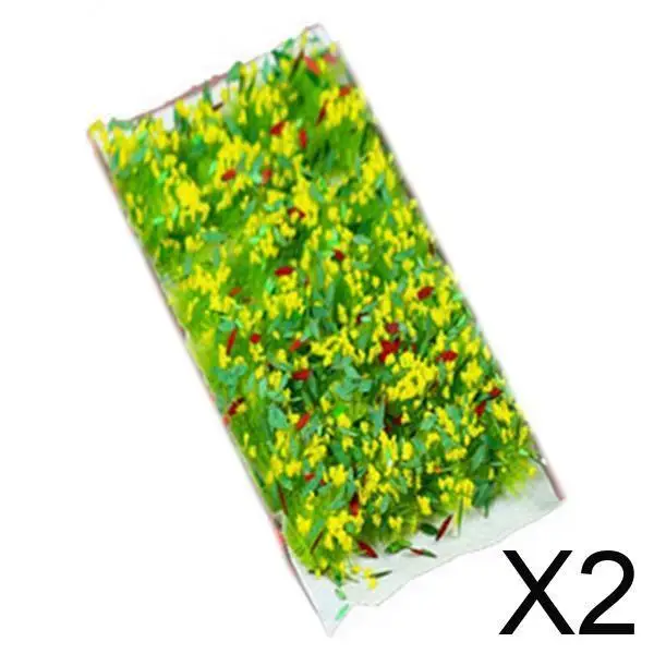 Diy kits de construção de casa em miniatura resina flores clusters micro paisagem folhas para modelo ferroviário cenário