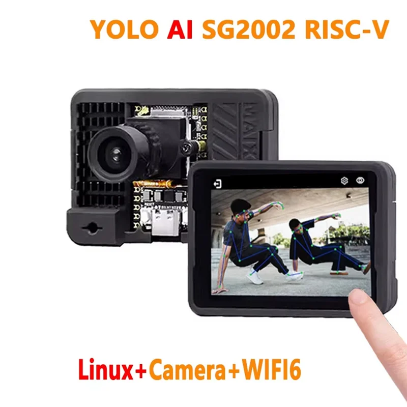 AB43-For Sipeed Maixcam مجلس التنمية RISC V AI Kit WIFI6 Linux 4MP Cam 2.3 بوصة تعمل باللمس دعم 1 TOP NPU Python/C ++