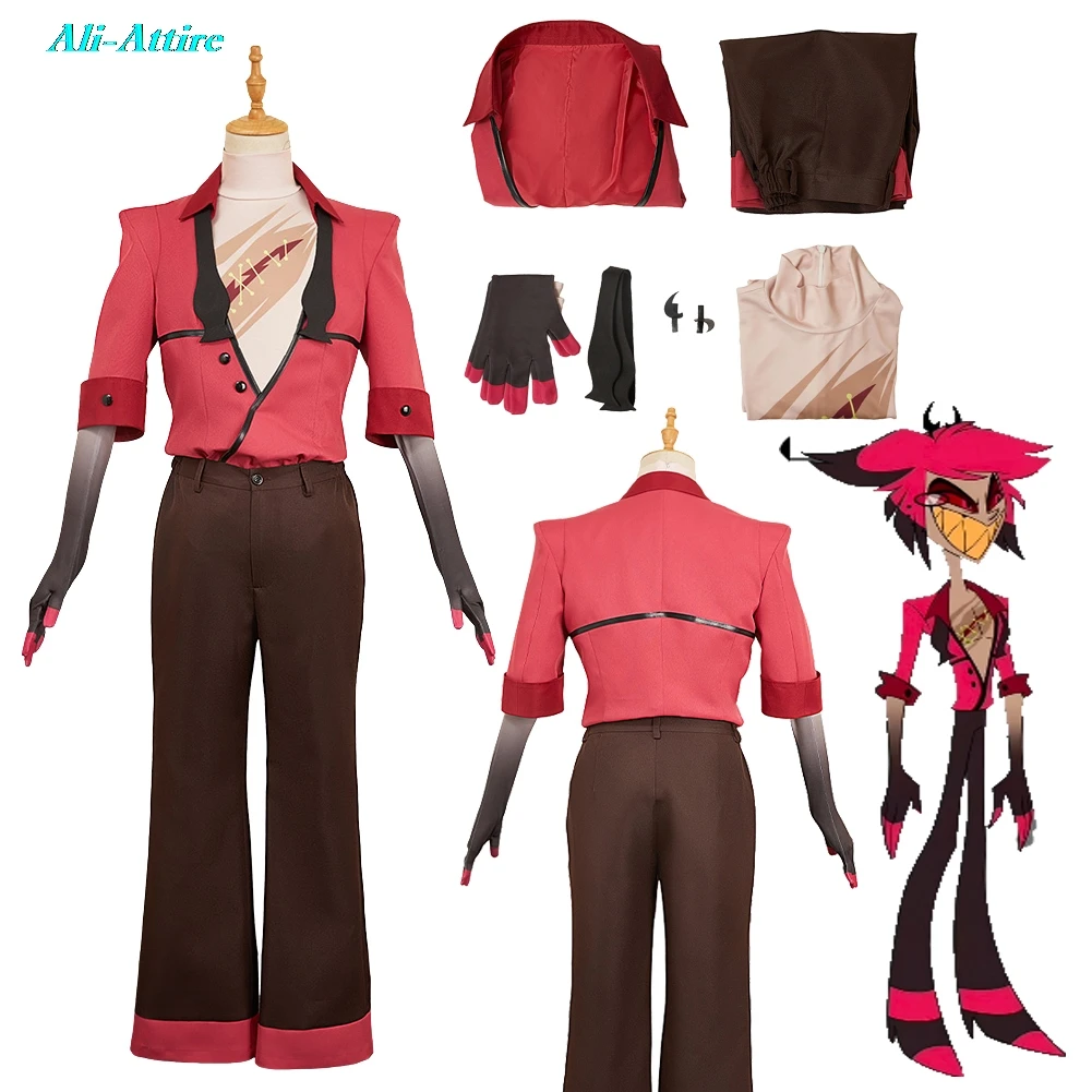 

TV Hell Inn Косплей Аластор Топ Брюки Пальто Одежда Мужчины Взрослые Вечерние Маскировочные Наряды Костюмы oleplay Костюм на Хэллоуин Карнавал