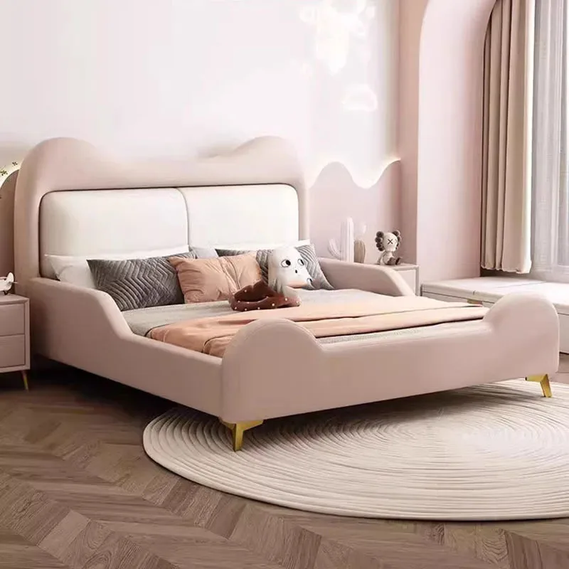 

Double Children Beds Pink Princess Fashionable Quality Bed Organizer Kawaii Noon Apartment letto matrimoniale salon furniture