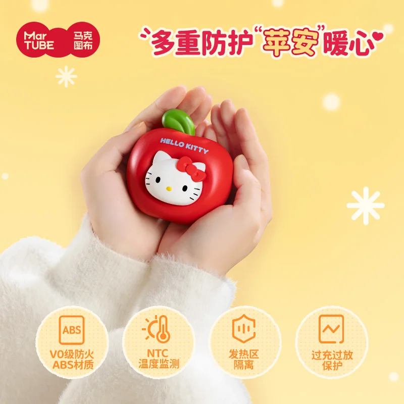 

New Kawaii Hellokitty Apple-Shaped Winter Hand Warmers Usb Rechargeable Portable Mini Cute Girls Birthday Christmas Gift