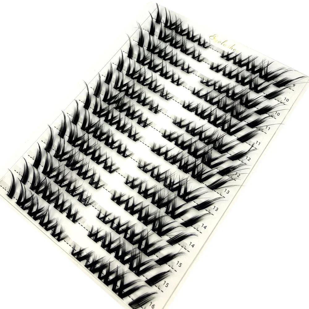 AMSDCN Single Cluster Eyelash Extension Mix 3D Fluffy Segmented Natural Mink cat Eye Effect makeup Lashes Individual False eyela