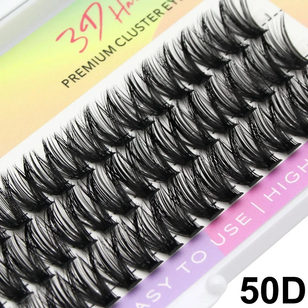 Moonlily High Quality Premium Silk Cluster Eyelashes Extensions Natural Long 3D Volume Effect Faux Bunche Individual Makeup Lash