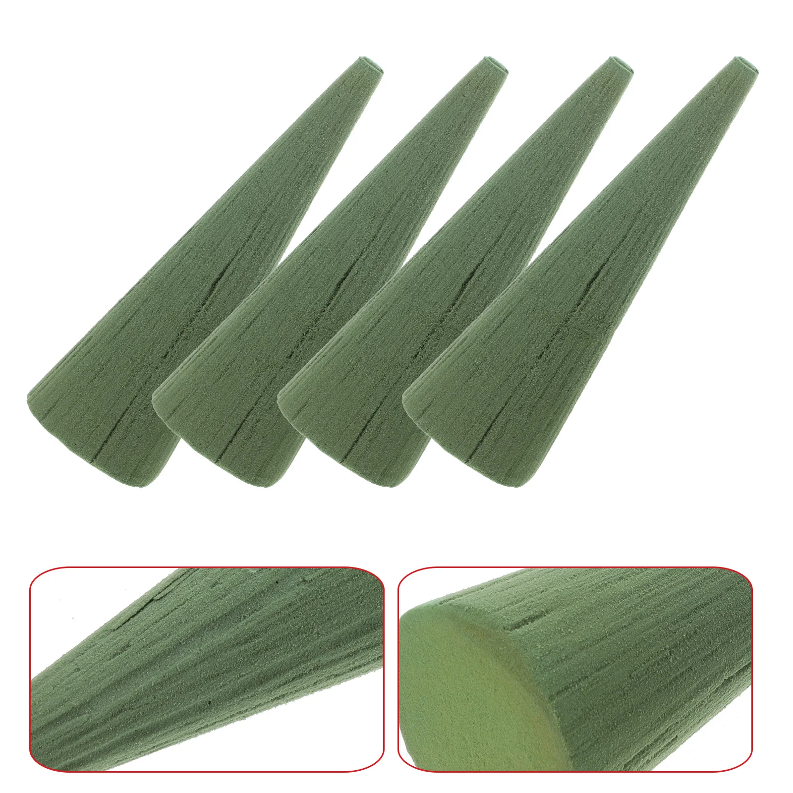 

4 Pcs Cutting Paste Christmas Tree Sponge Absorbent Flower Mud Floral Arrangement Material