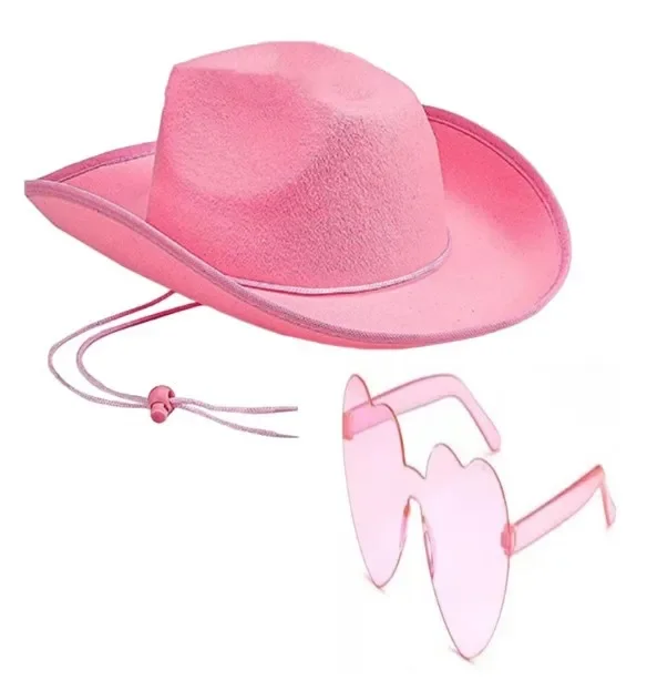 Générique Chapeau de Cow-Girl Rose | 4X Costume de Carnaval Chapeau ďe Cowgirl Rose | Çhapeau đe Jeu d́e rôle d̄e Cowboy en Peluche, Tenue dé Festival pour Petite Amie, Femme et