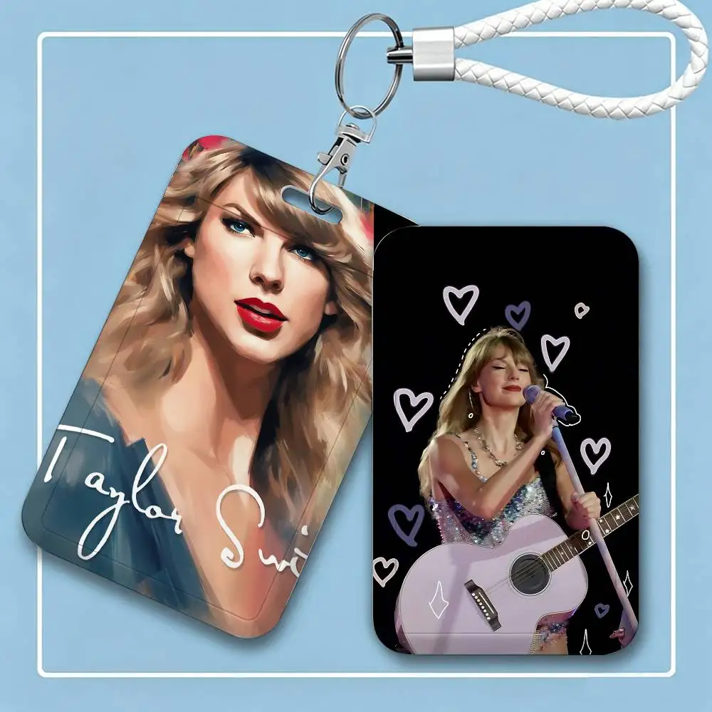 Singer-T-Taylors-fishionS-Swifts-w Access Card Sleeve Keychain Work Badge Clip Neck Lanyard For Office And Campus Use Name Tag - view 2