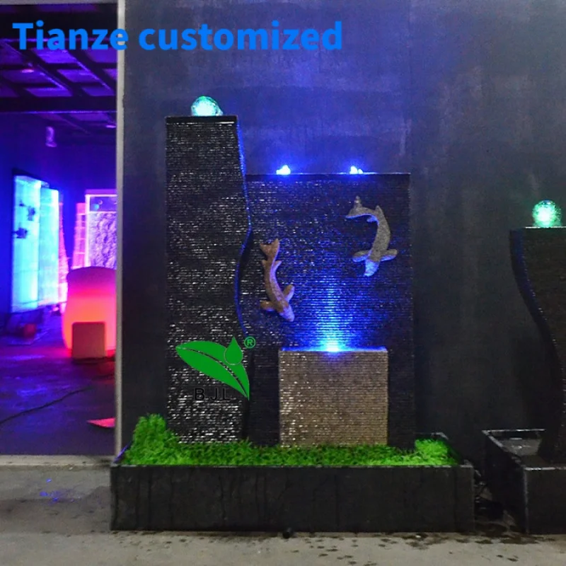 (customized)granite stone water wall fountain water outdoor garden decoration