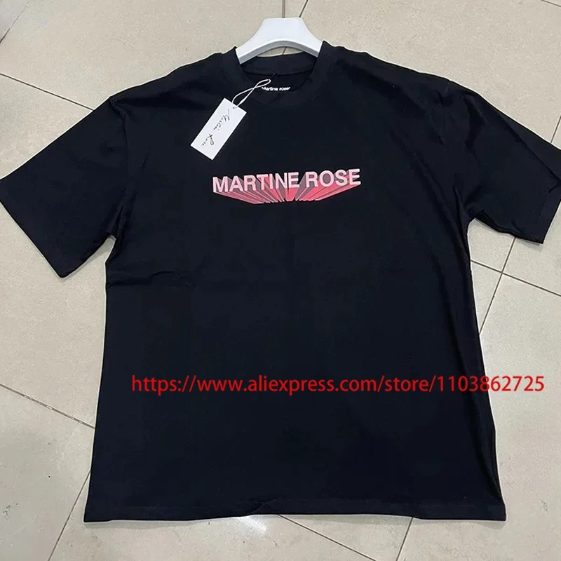 

2025 New Limit Novel Style Martine Rose Short Sleeve High-quality Real Photos Red Letter Print Men Women MARTINE ROSE T Shirt