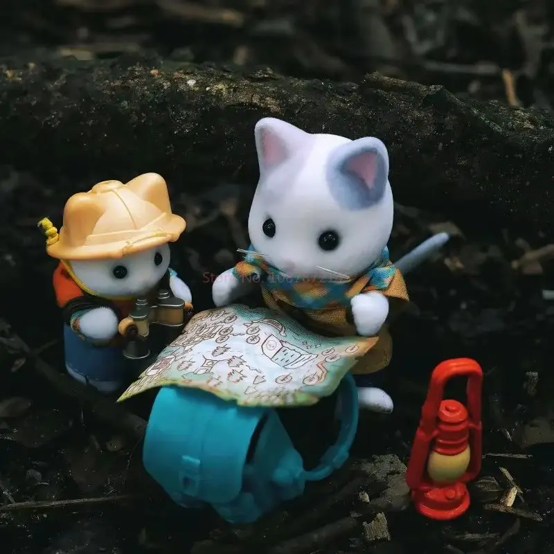 Sylvanian Families Latte Cat Camping Adventure Forest Jungle Adventure Series Children'S Play Toy  Birthday Gift